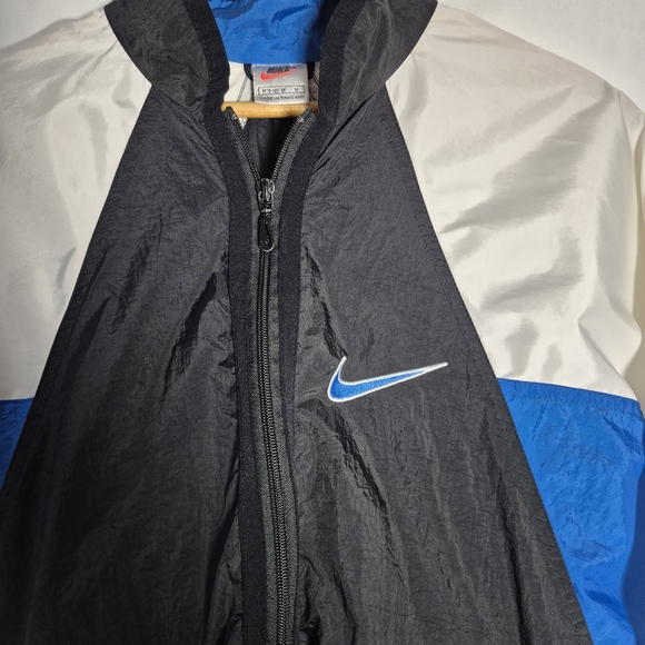 Vintage Nike 90s Colorblock Windbreaker Jacket Medium Y2K Streetwear Big Swoosh - Picture 3 of 13